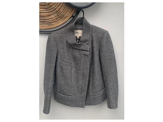Chaqueta corta de lana gris Étoile Isabel Marant - vista 2