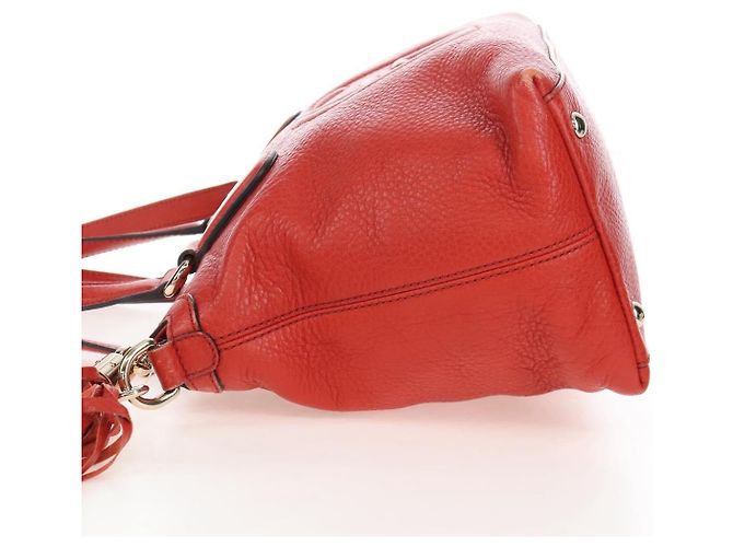 Gucci Soho Convertible Soft Top Handle Leather Arancione - vista 3