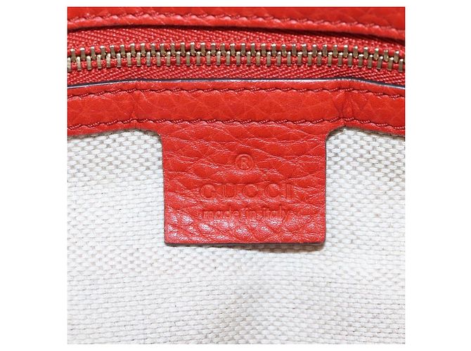 Gucci Soho Convertible Soft Top Handle Leather Arancione - vista 6