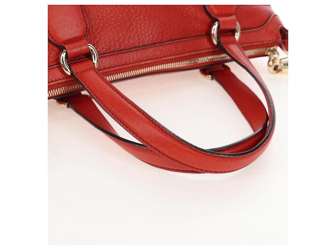 Gucci Soho Convertible Soft Top Handle Leather Arancione - vista 7