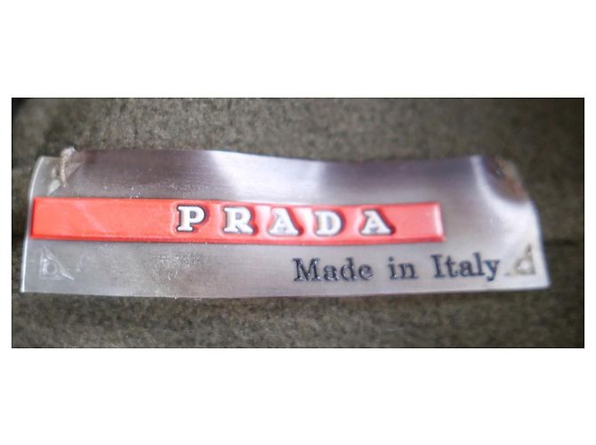 Prada Sport Linea Rossa Bonnet Trapper Nylon Marron Doré Beige Vert - vue 8