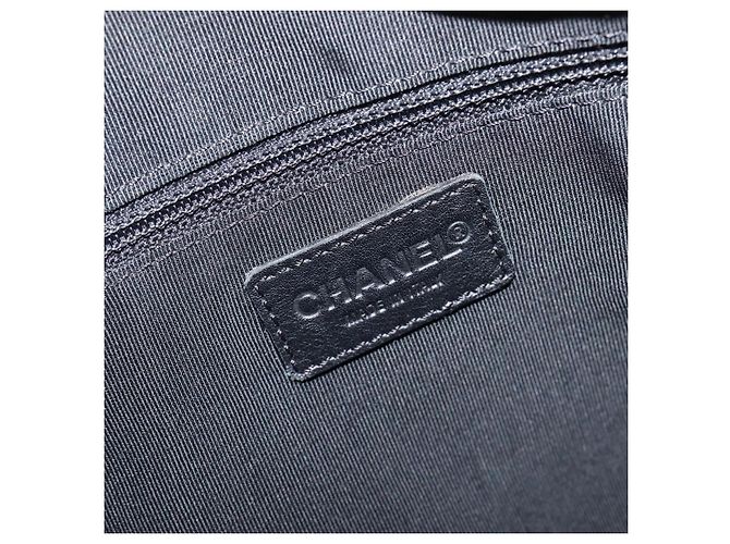 Chanel Surpique Boston Quilted Leather Large Nero - vista 6