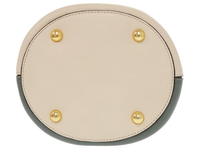 Marni Panier SCMP001801 Borsa a secchiello 2-Way Beige Verde - vista 4
