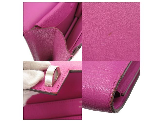 Hermès Bolso de mano Hermes Veroux Chevre Mysore Púrpura - vista 10