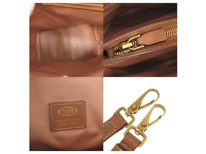 Bolsa de mão 2-Way em couro marrom com logo Tod's - vista 7