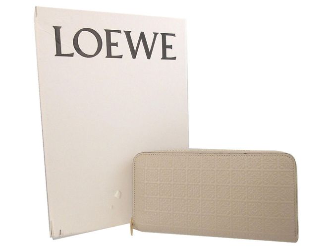 Loewe Anagram Leder Geldbörse Beige - Ansicht 2