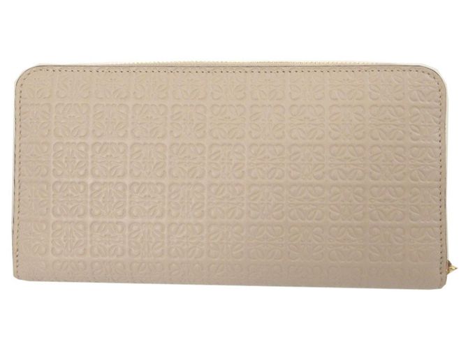 Loewe Anagram Leder Geldbörse Beige - Ansicht 3