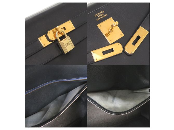 Hermès Borsa Hermes Kelly 35 Blu navy - vista 7