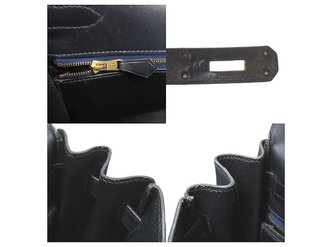Hermès Borsa Hermes Kelly 35 Blu navy - vista 8