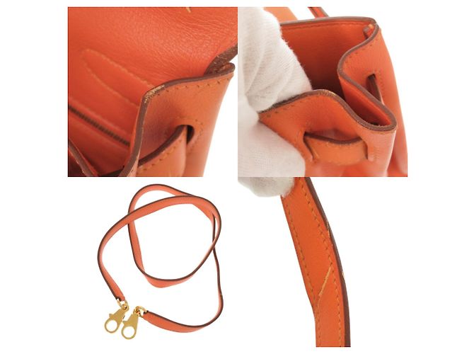 Hermès Borsa Hermes Kelly 32 Arancione - vista 10