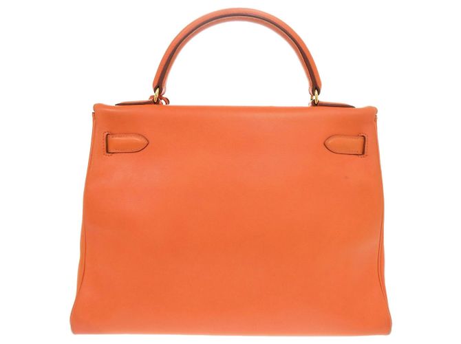 Hermès Borsa Hermes Kelly 32 Arancione - vista 3