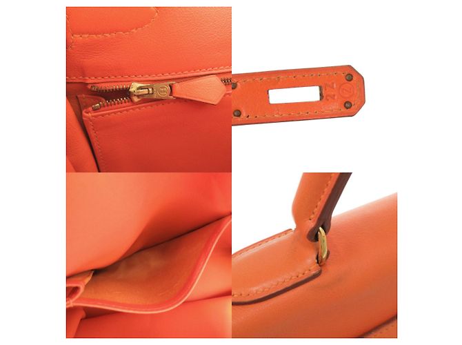 Hermès Borsa Hermes Kelly 32 Arancione - vista 8
