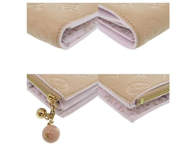 Louis Vuitton Portefeuille Lisa Monogram Empreinte Bi-Fold Wallet Beige - Ansicht 4