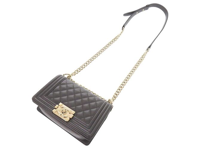 Borsa a tracolla Chanel Boy Coco Mark Marrone - vista 5