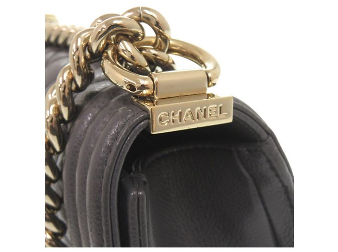 Borsa a tracolla Chanel Boy Coco Mark Marrone - vista 9