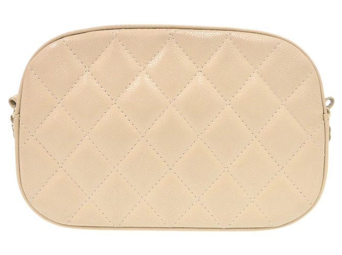 Borsa a tracolla con catena Chanel Coco Mark Matelassé Beige - vista 3