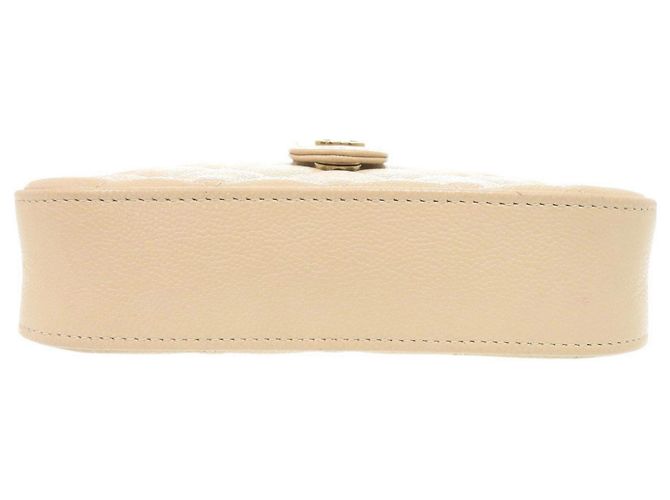 Borsa a tracolla con catena Chanel Coco Mark Matelassé Beige - vista 4
