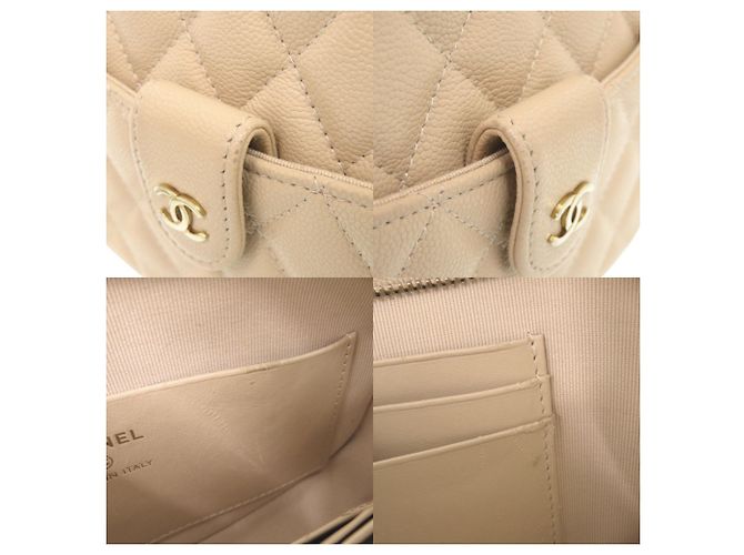 Borsa a tracolla con catena Chanel Coco Mark Matelassé Beige - vista 9