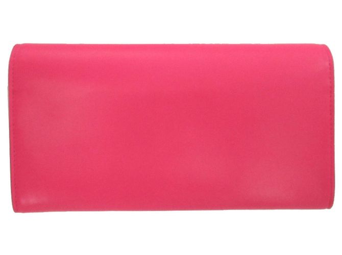 Cartera larga bi-fold de piel rosa Yves Saint Laurent - vista 3