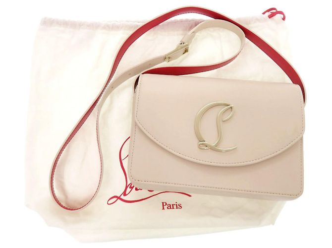 Borsa a tracolla Christian Louboutin Rubi 54 in pelle rosa - vista 2