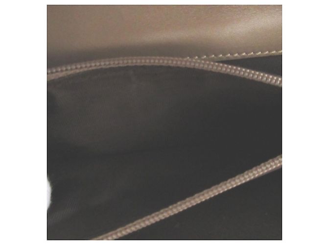Cartera larga bi-fold Gucci GG Supreme de cuero gris Castaño - vista 6