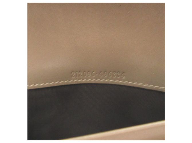 Cartera larga bi-fold Gucci GG Supreme de cuero gris Castaño - vista 7