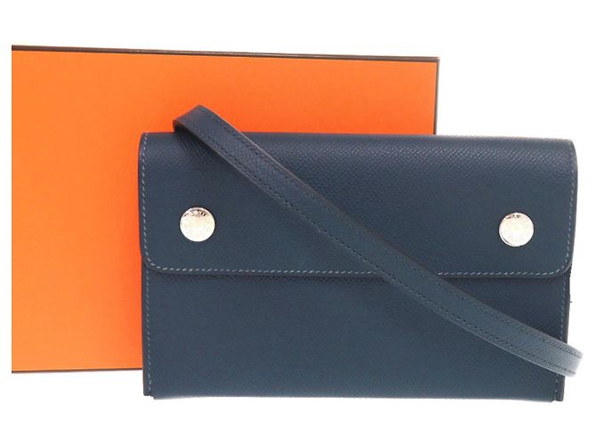 Hermès Borsa a tracolla Hermes Nap To Go Blu navy - vista 2