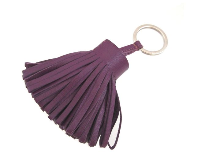 Hermès Portachiavi Hermes Carmen Agneau Milo Violet Porpora - vista 3