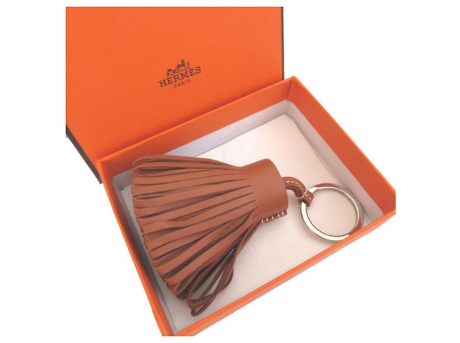 Hermès Accessorio Portachiavi Hermes Carmen Agneau Milo Gold Marrone - vista 2