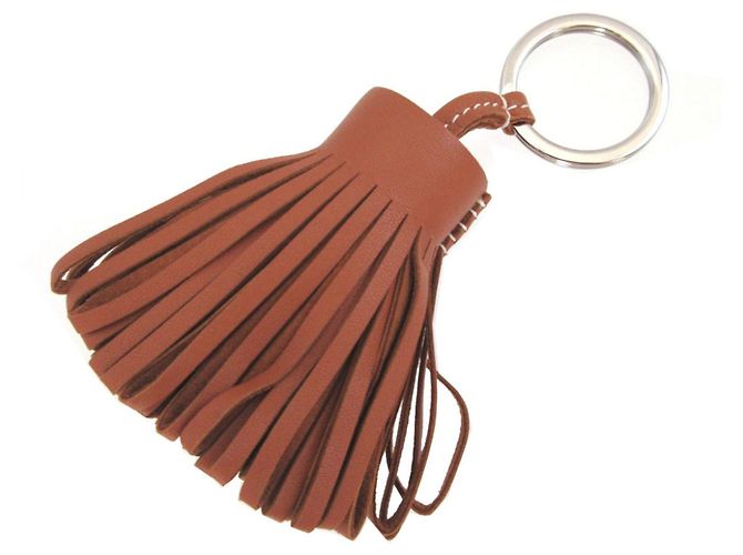 Hermès Accessorio Portachiavi Hermes Carmen Agneau Milo Gold Marrone - vista 3