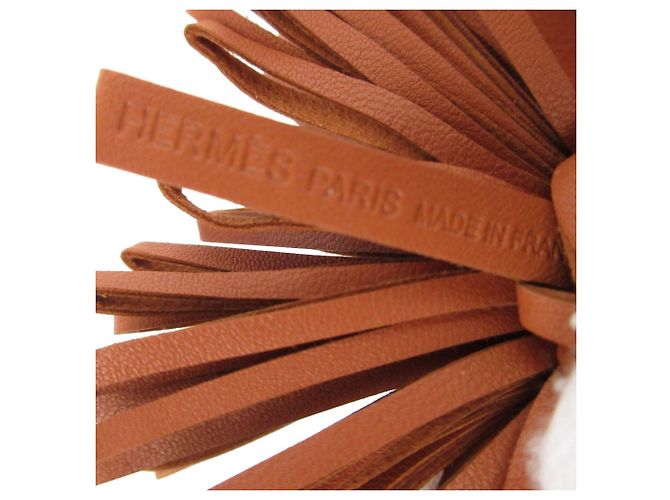 Hermès Accessorio Portachiavi Hermes Carmen Agneau Milo Gold Marrone - vista 4