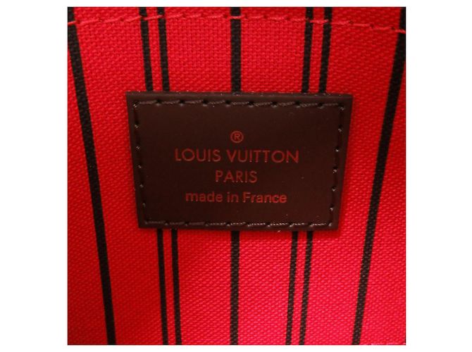 Pouch Louis Vuitton Neverfull in Cerise Fuschia Damier ebene - vista 6
