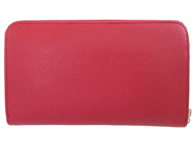 Bulgari Bvlgari Red Leather Long Wallet - view 3
