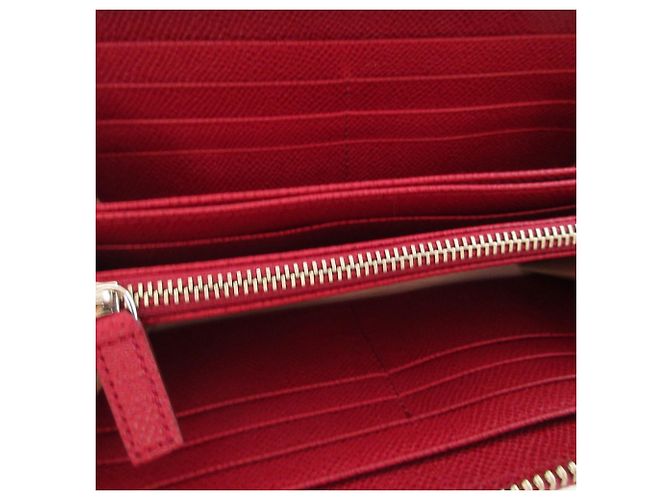 Bulgari Bvlgari Red Leather Long Wallet - view 4