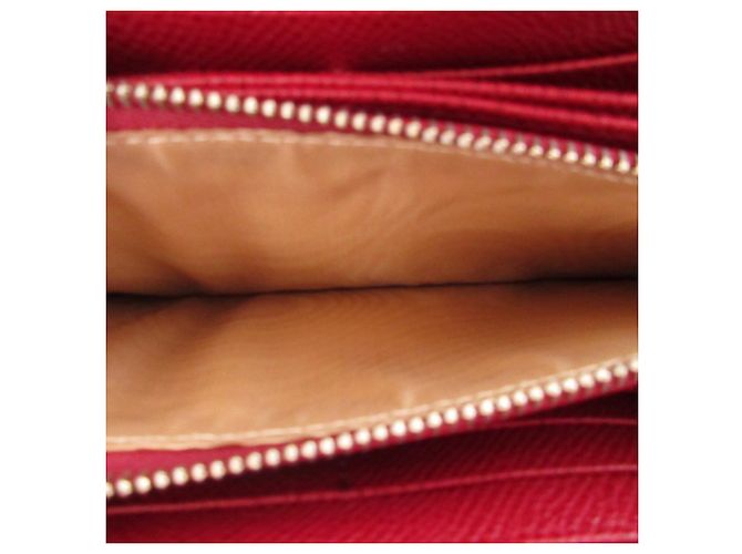 Bulgari Bvlgari Red Leather Long Wallet - view 5