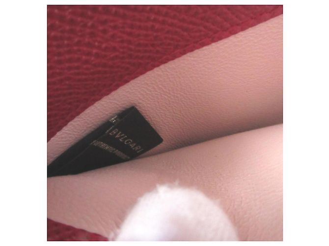 Bulgari Bvlgari Red Leather Long Wallet - view 7