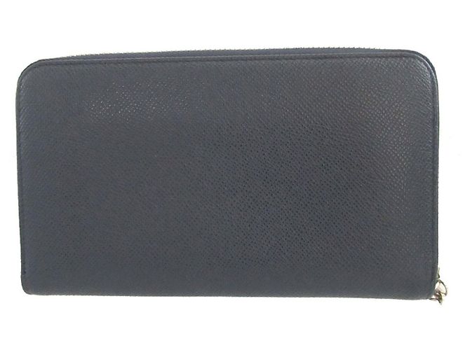 Bulgari Portafoglio lungo in pelle blu navy Bvlgari - vista 3