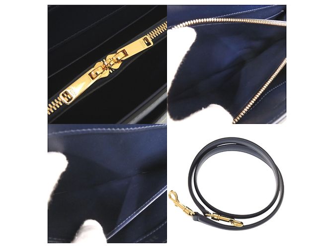 Céline Borsa a tracolla Celine 16 Seize Medium in pelle blu navy - vista 10