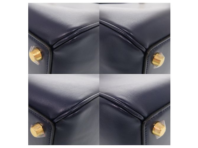 Céline Borsa a tracolla Celine 16 Seize Medium in pelle blu navy - vista 5