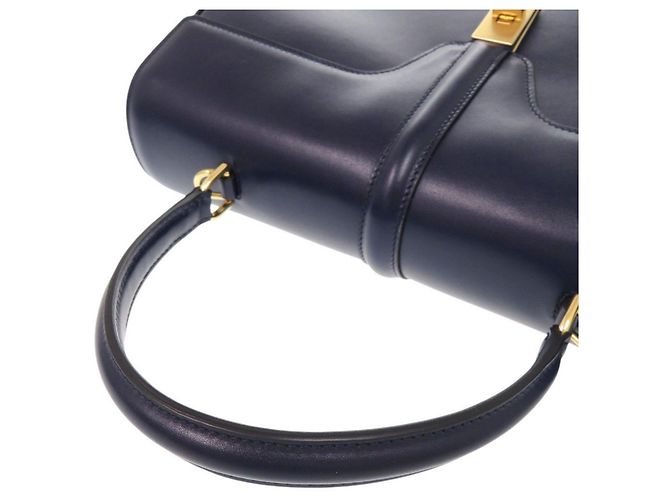 Céline Borsa a tracolla Celine 16 Seize Medium in pelle blu navy - vista 6