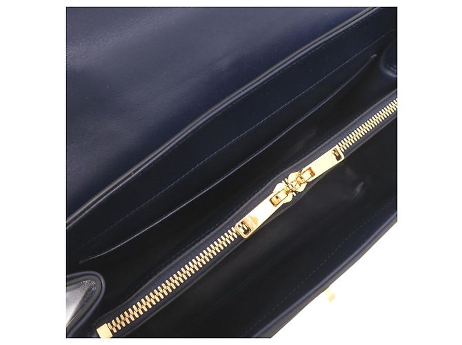 Céline Borsa a tracolla Celine 16 Seize Medium in pelle blu navy - vista 7