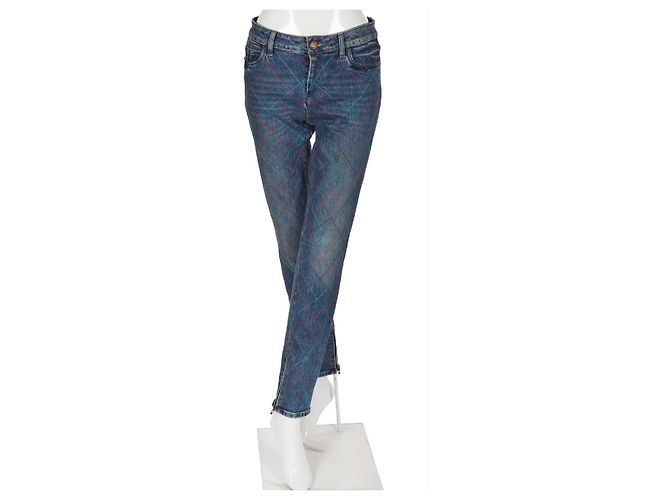 Camera Vaqueros Chanel de denim acolchado Azul - vista 2