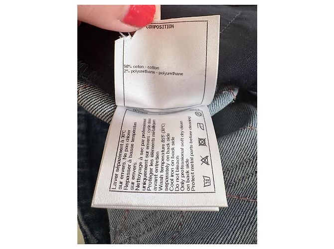 Camera Vaqueros Chanel de denim acolchado Azul - vista 7