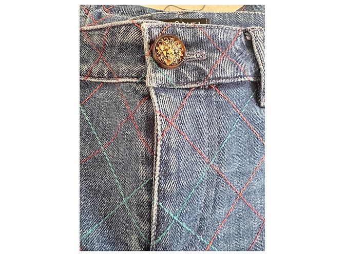 Camera Vaqueros Chanel de denim acolchado Azul - vista 8