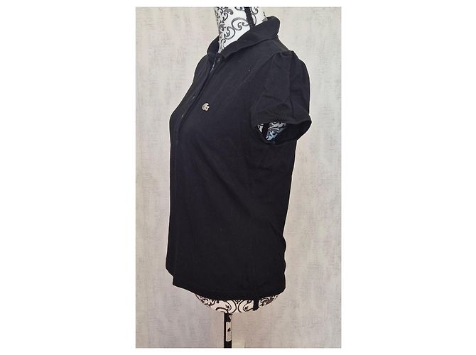 lacoste polo mujer gold negro talla 44 equivalente a 40 devanlay edición limitada cocodrilo dorado - vista 3