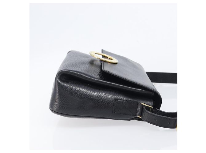 Céline Celine Vintage Circle Logo Leather Small Nero - vista 3