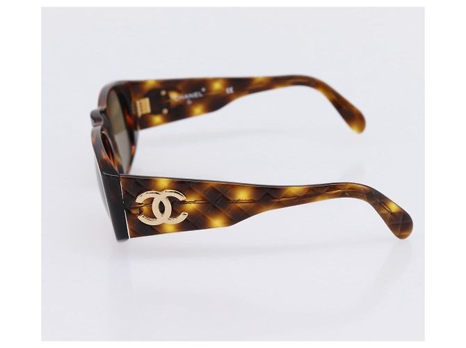 Chanel Logo CC Plastic Castaño - vista 5