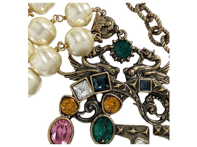 Collana con pendente Gucci da donna Testa di Gatto Double G - vista 4