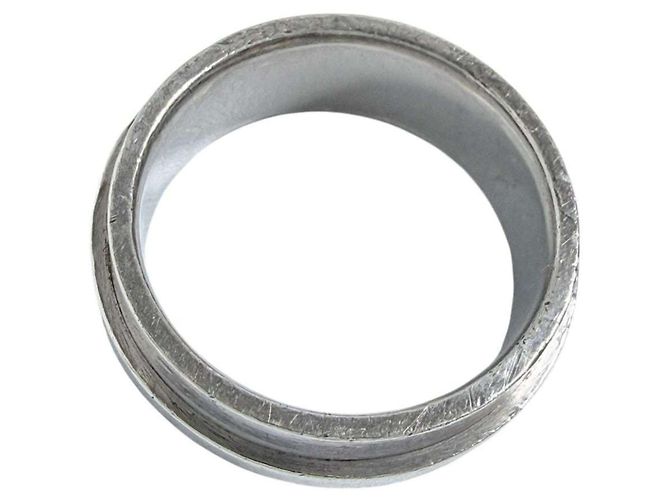 Anello largo con logo Burberry da uomo Argento - vista 6
