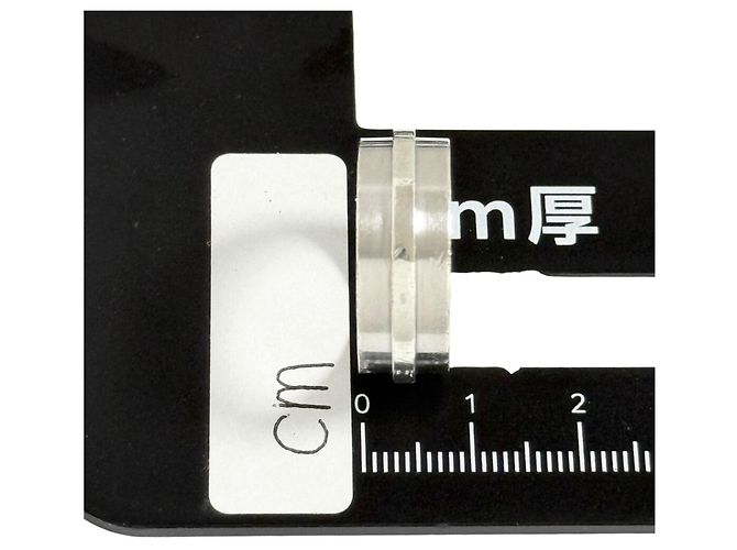 Anello largo con logo Burberry da uomo Argento - vista 8